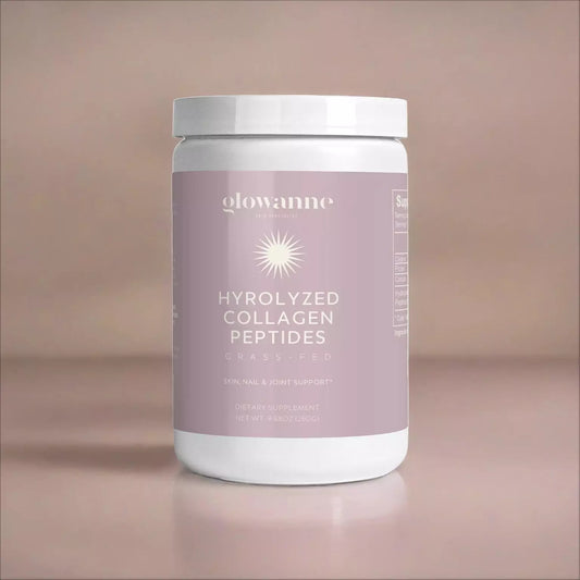Grass-fed collagen peptides promoting skin elasticity, joint support, and overall vitality in one scoop.