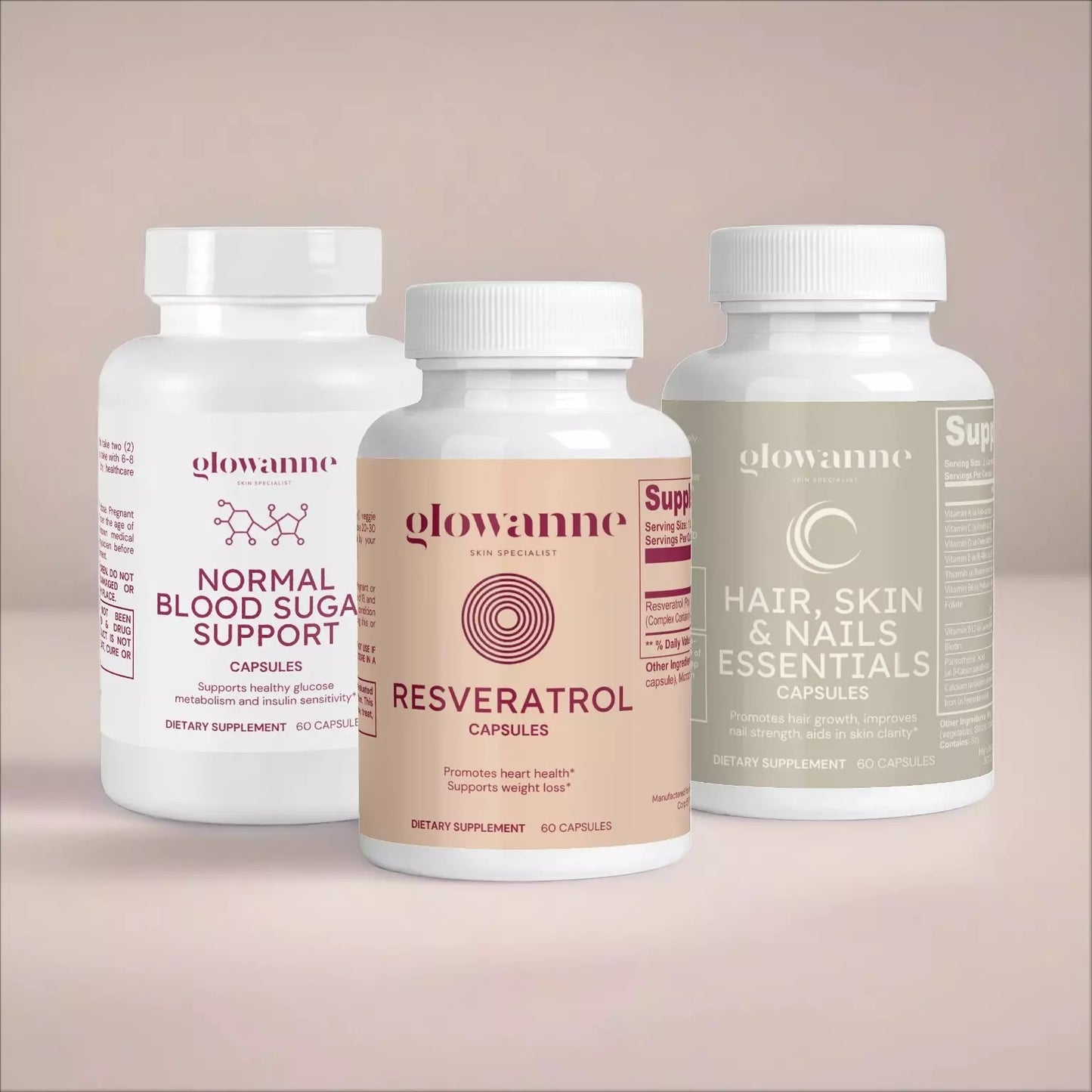 One-month supplement to nourish skin from within for continuous glow.