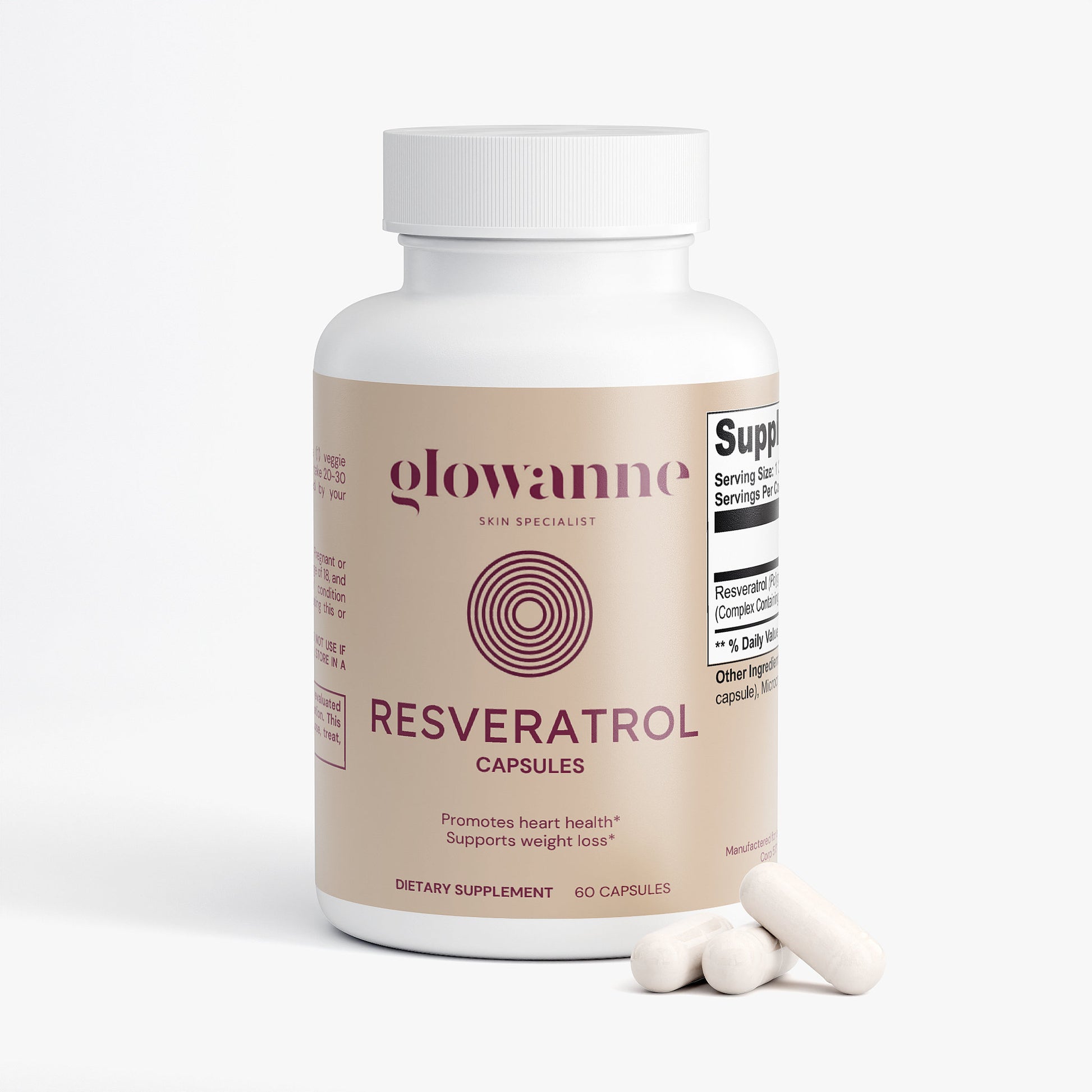 Resveratrol 50% 600mg - Glowanne