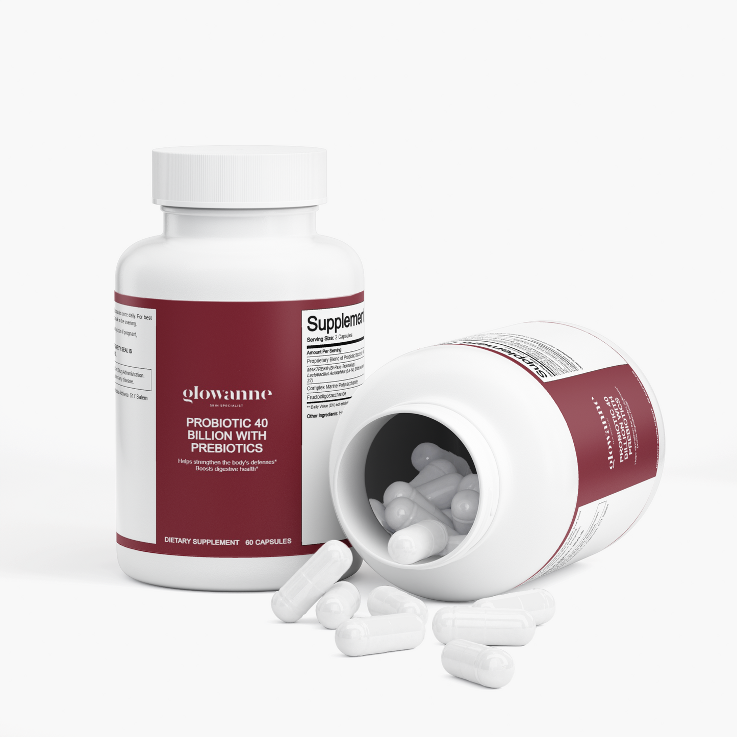 Probiotic 40 Billion with Prebiotics - Glowanne